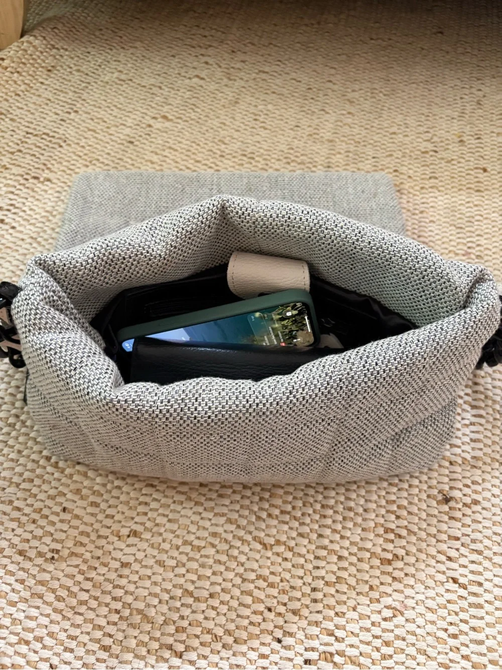 Gray shoulder Bag